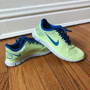 Green & Blue Nike Free Sneakers